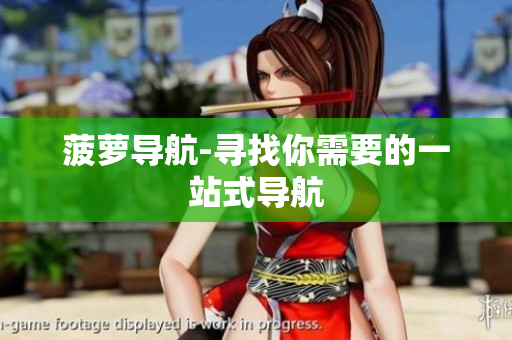 菠萝导航-寻找你需要的一站式导航