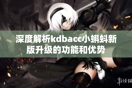 深度解析kdbacc小蝌蚪新版升级的功能和优势