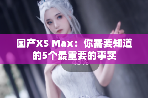 国产XS Max：你需要知道的5个最重要的事实