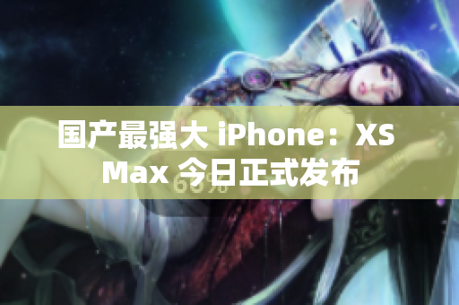 国产最强大 iPhone：XS Max 今日正式发布