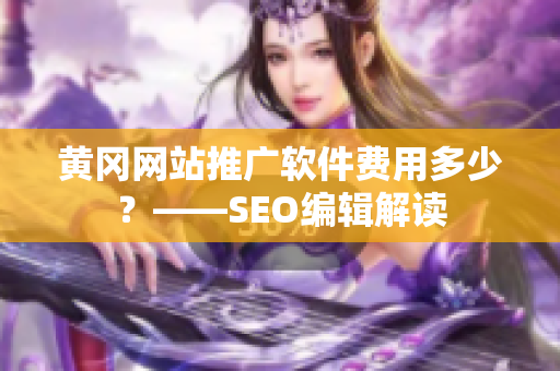 黄冈网站推广软件费用多少？——SEO编辑解读