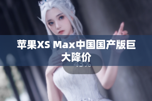 苹果XS Max中国国产版巨大降价