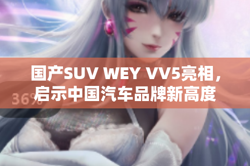 国产SUV WEY VV5亮相，启示中国汽车品牌新高度