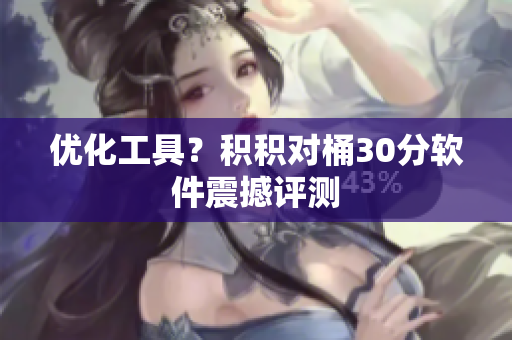 优化工具？积积对桶30分软件震撼评测