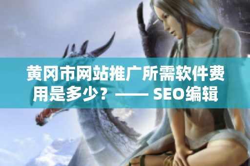 黄冈市网站推广所需软件费用是多少？—— SEO编辑