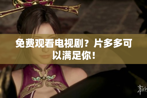 免费观看电视剧？片多多可以满足你！